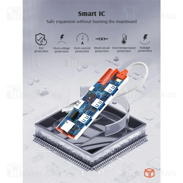 هاب 6 پورت تایپ سی الدینیو LDNIO DS-26H توان 100 وات - تصویر 5