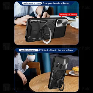 قاب ضد ضربه مگنتی Xiaomi Redmi 12C Magnetic Support Case دارای محافظ دوربین - تصویر 5