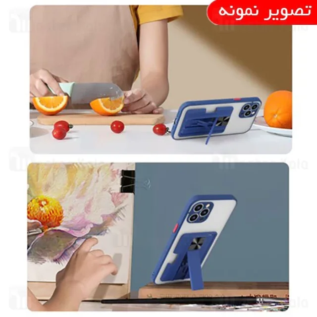 قاب محافظ سامسونگ Samsung Galaxy A72 / A72 5G Durable Case + جاکارتی و استند - تصویر 4