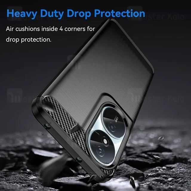 قاب فیبر کربنی هانر Honor X7b / Play 50 Plus Rugged Armor Fiber Carbon - تصویر 4