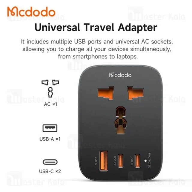 شارژر دیواری و مبدل برق مک دودو Mcdodo CP-075 توان 20 وات - تصویر 4