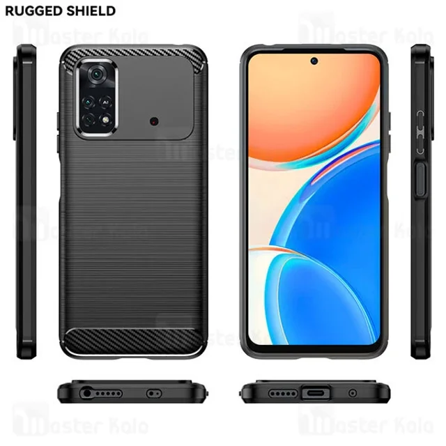 قاب فیبر کربنی شیائومی Xiaomi Poco M4 Pro Rugged Armor Fiber Carbon - تصویر 6