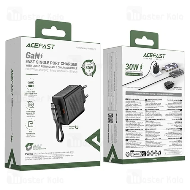 شارژر دیواری ایس فست ACEFAST A110 PD30W Fast Charger توان 30 وات همراه با کابل جمع شونده - تصویر 7