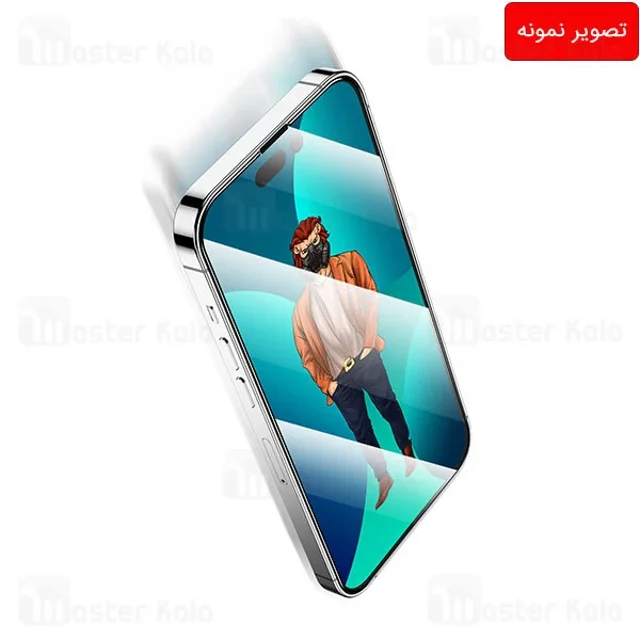گلس توری دار تمام صفحه تمام چسب آیفون گرین لاین Apple iPhone 14 Green Lion 3D Desert - تصویر 3