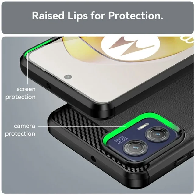 قاب فیبر کربنی موتورولا Motorola Moto G73 Rugged Armor Fiber Carbon - تصویر 5