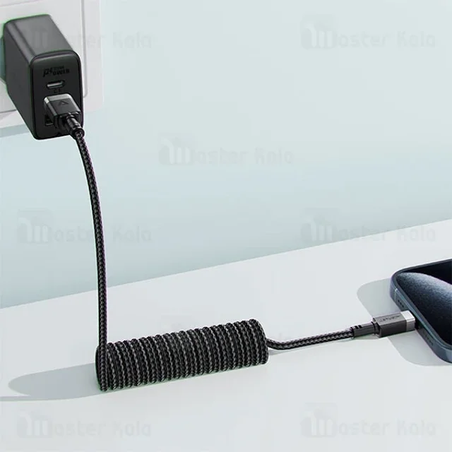 کابل Type-C فنری ایس فست ACEFAST C14-04 طول 1.2 متر توان 15 وات - تصویر 6