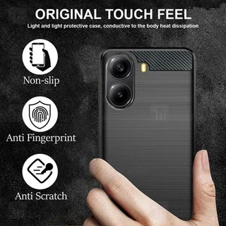 قاب فیبر کربنی شیائومی Xiaomi Redmi Turbo 4 / Poco X7 Pro 5G Rugged Armor Fiber Carbon - تصویر 5