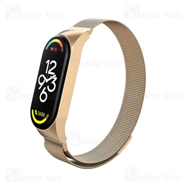 بند فلزی دستبند سلامتی شیائومی Mi Band 7 Stainless Steel Milanese Strap با قفل مگنتی - تصویر 4