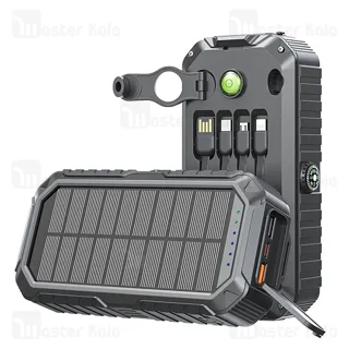 پاوربانک خورشیدی 20000 گرین لاین Green Lion Solar Mate GNSOLM20PBK توان 22.5 وات و کابل - تصویر 2