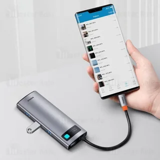 هاب 7 پورت بیسوس Baseus Metal Gleam B00030708811 توان 100 وات - تصویر 7