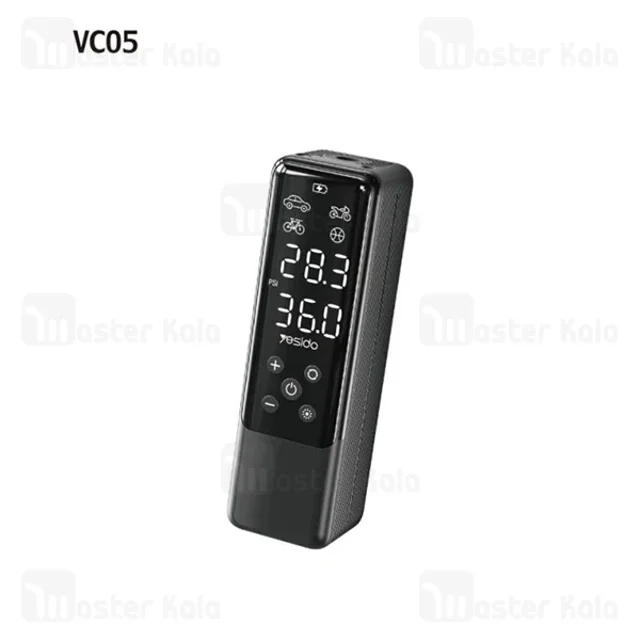 کمپرسور باد یسیدو Yesido VC05 همراه با چراغ قوه - تصویر 2