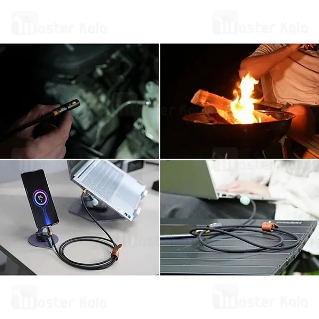 کابل Type-C به Type-C چندکاره بیوا Biva C-38 4 in 1 Multifunction Data Cable طول 1.2 متر - تصویر 5