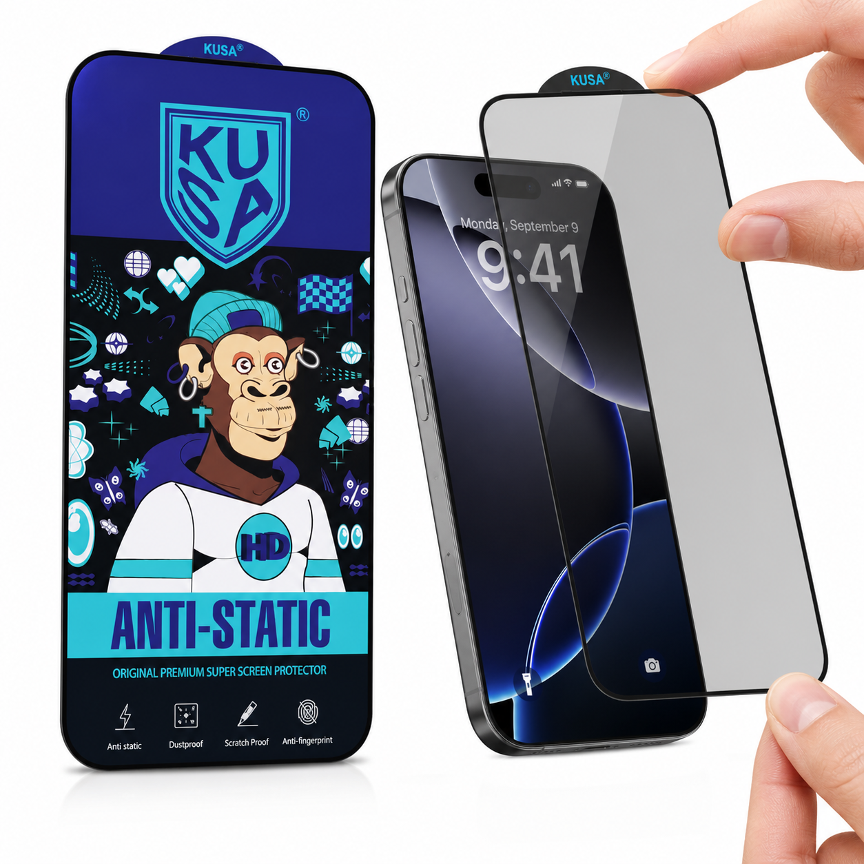 گلس (محافظ صفحه) KUSA Anti Static ویژه iphone 17