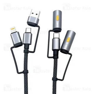 کابل چندکاره بیوا Biva C-39 6 in 1 Multifunction Data Cable طول 1.2 متر توان 60 وات - تصویر 3