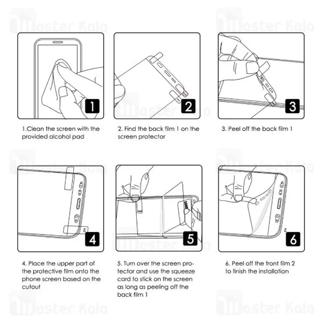 محافظ نانو تمام صفحه Huawei Y7 2019 / Y7 Prime 2019 TPU Full Screen Protector - تصویر 4