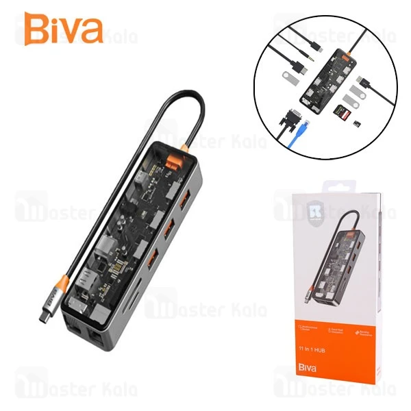 هاب 11 پورت تایپ سی بیوا Biva HUB-04