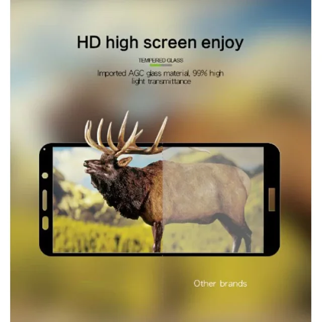 محافظ صفحه شیشه ای تمام صفحه تمام چسب هواوی Huawei Y5 Prime 2018/Y5 2018 9D Glass - تصویر 4