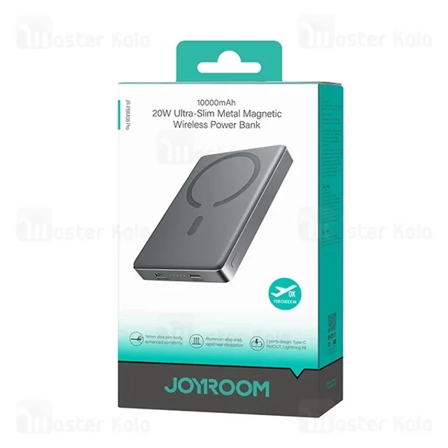 پاوربانک وایرلس فوق نازک 10000 مگنتی جویروم Joyroom JR-PBM08 Pro توان 20 وات - تصویر 7