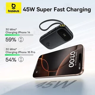 پاوربانک 20000 بیسوس Baseus Qpow 3 E0028D00 توان 45 وات با کابل متصل - تصویر 8