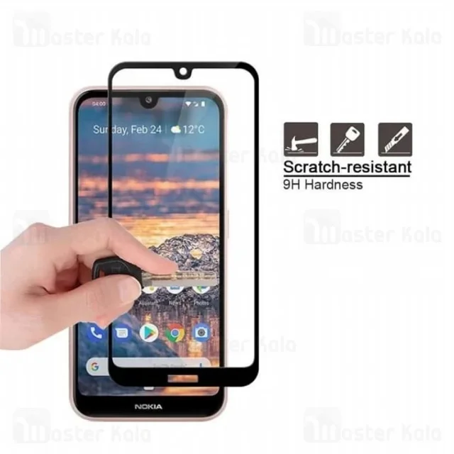 محافظ صفحه شیشه ای تمام صفحه تمام چسب نوکیا Nokia 4.2 Glass - تصویر 2