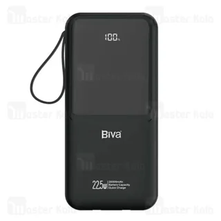 پاوربانک 20000 بیوا Biva BP-086 Power Bank توان 22.5 وات با کابل متصل - تصویر 2