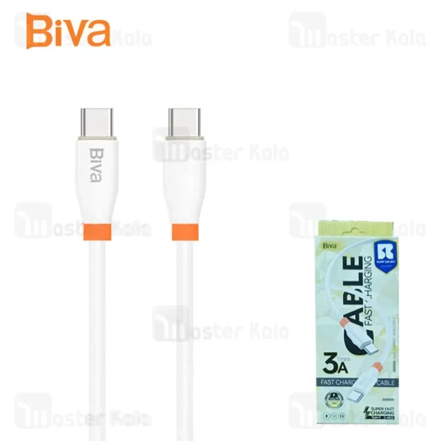 کابل Type-C به Type-C بیوا Biva C-43CC طول 1 متر شدت جریان 3 آمپر