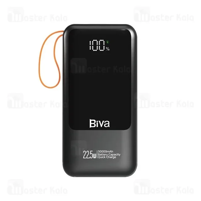 پاوربانک 30000 بیوا Biva BP-022 Power Bank Digital Display توان 22.5 وات همراه با کابل - تصویر 2