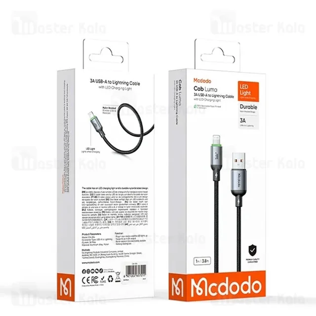 کابل لایتنینگ مک دودو Mcdodo CA-6540 طول 1 متر شدت جریان 3 آمپر - تصویر 7