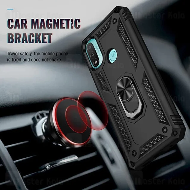 گارد محافظ ضد ضربه انگشتی موتورولا Motorola Moto E40 Armor Shockproof Case - تصویر 4