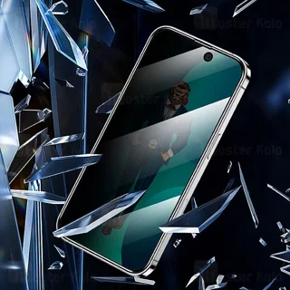 گلس حریم شخصی تمام صفحه تمام چسب آیفون گرین لاین Apple iPhone 14 Pro Green Lion 3D - تصویر 5