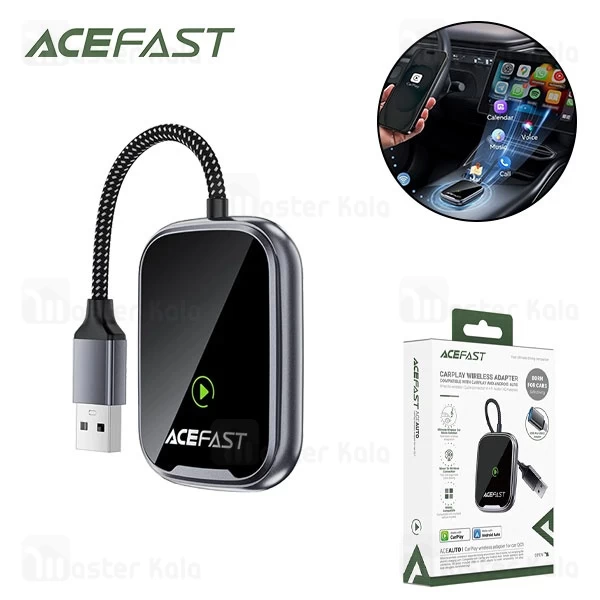 دانگل وایرلس اپل کارپلی و اندروید اتو ایس فست ACEFAST QC1