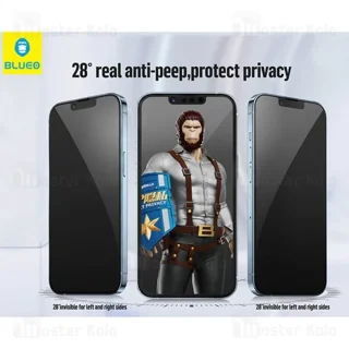 گلس حریم شخصی تمام صفحه تمام چسب Apple iPhone 14 Pro Max Blueo Privacy Glass - تصویر 8