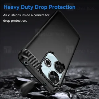 قاب فیبر کربنی شیائومی Xiaomi Redmi 13 4G / Poco M6 4G Rugged Armor Fiber Carbon - تصویر 6