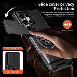 قاب ضد ضربه مگنتی Samsung Galaxy S25 ULTRA Magnetic Multifunctional Case دارای محافظ - تصویر 4