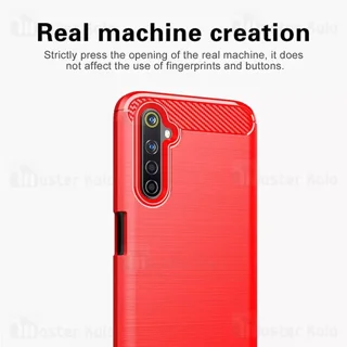 قاب محافظ ژله ای ریلمی Realme 6 Pro Rugged Armor Fiber Carbon - تصویر 5