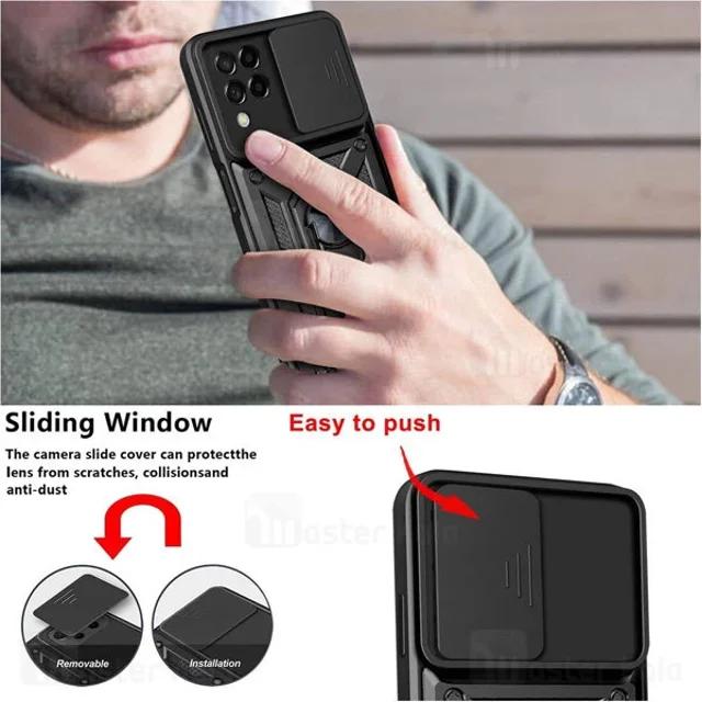 گارد محافظ ضد ضربه انگشتی Samsung M53 SHUNIJA Case دارای محافظ دوربین - تصویر 3