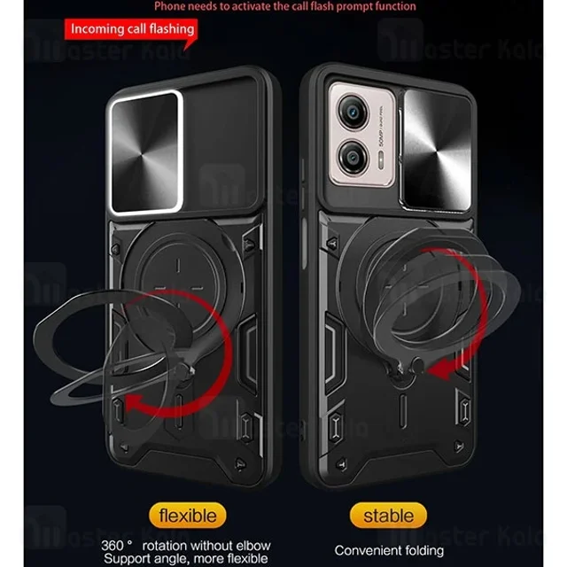 قاب ضد ضربه مگنتی Motorola Moto G53 / G23 / G13 Magnetic Support Case دارای محافظ دوربین - تصویر 7