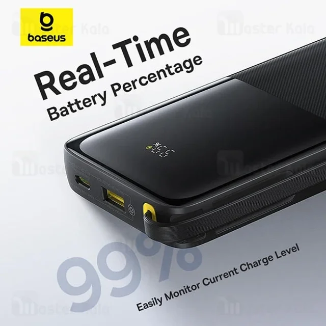 پاوربانک 10000 بیسوس Baseus Bipow 2 P10077101113 توان 20 وات همراه با کابل Type C متصل - تصویر 3