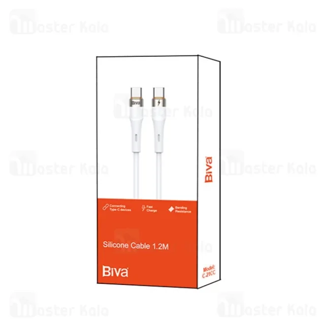 کابل Type C به Type C بیوا Biva C-21CC طول 1.2 متر توان 15 وات - تصویر 3