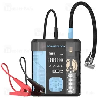 پاوربانک 12000 و کمپرسور باد و جامپ استارتر خودرو پاورولوژی Powerology PPBCHA96 - تصویر 6