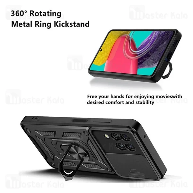گارد محافظ ضد ضربه انگشتی Samsung M53 SHUNIJA Case دارای محافظ دوربین - تصویر 4