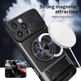 قاب ضد ضربه مگنتی Apple iPhone 16 Pro Magnetic Multifunctional Case دارای محافظ دوربین - تصویر 4