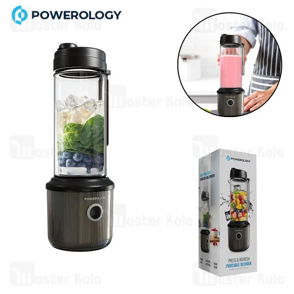 مخلوط کن قابل حمل شارژی پاورولوژی Powerology Press Refresh PSM013BK