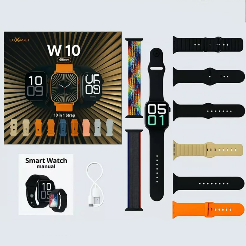 ساعت هوشمند LAXASFIT مدل W10 به همراه ۱۰ بند متفاوت