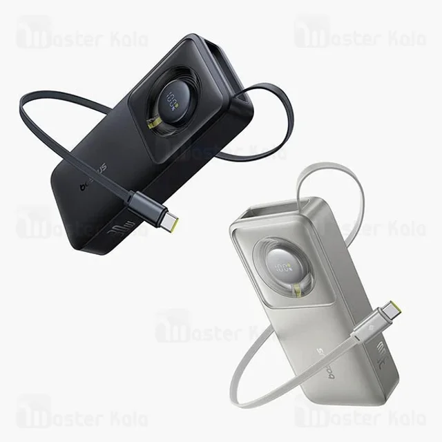 پاوربانک 10000 بیسوس Baseus NOMOS P10070900842-00 توان 30 وات با کابل تایپ سی جمع شونده - تصویر 2