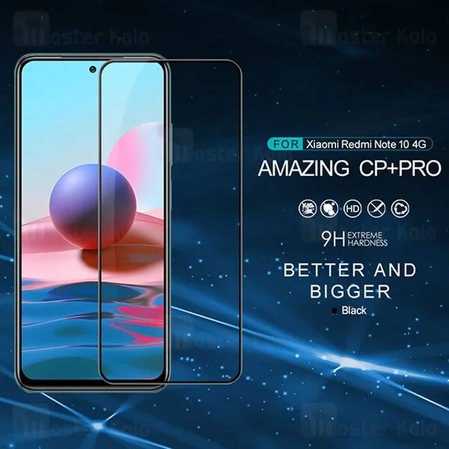 گلس تمام صفحه تمام چسب Xiaomi Redmi Note 11 Global / Note 10 4G Nillkin CP+ Pro - تصویر 3