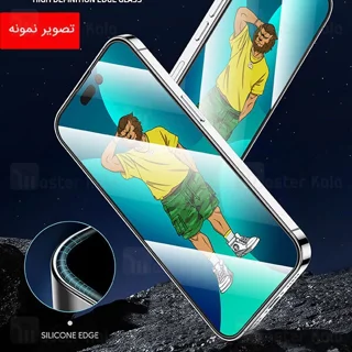 گلس تمام صفحه تمام چسب آیفون گرین لاین Apple iPhone 14 Plus Green Lion 3D Silicone Plus - تصویر 7