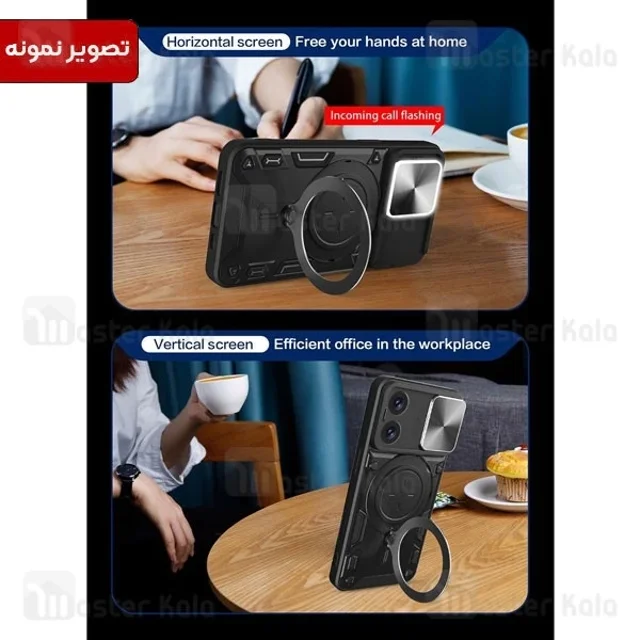 قاب ضد ضربه مگنتی Apple iPhone 16 Magnetic Support Case دارای محافظ دوربین - تصویر 3