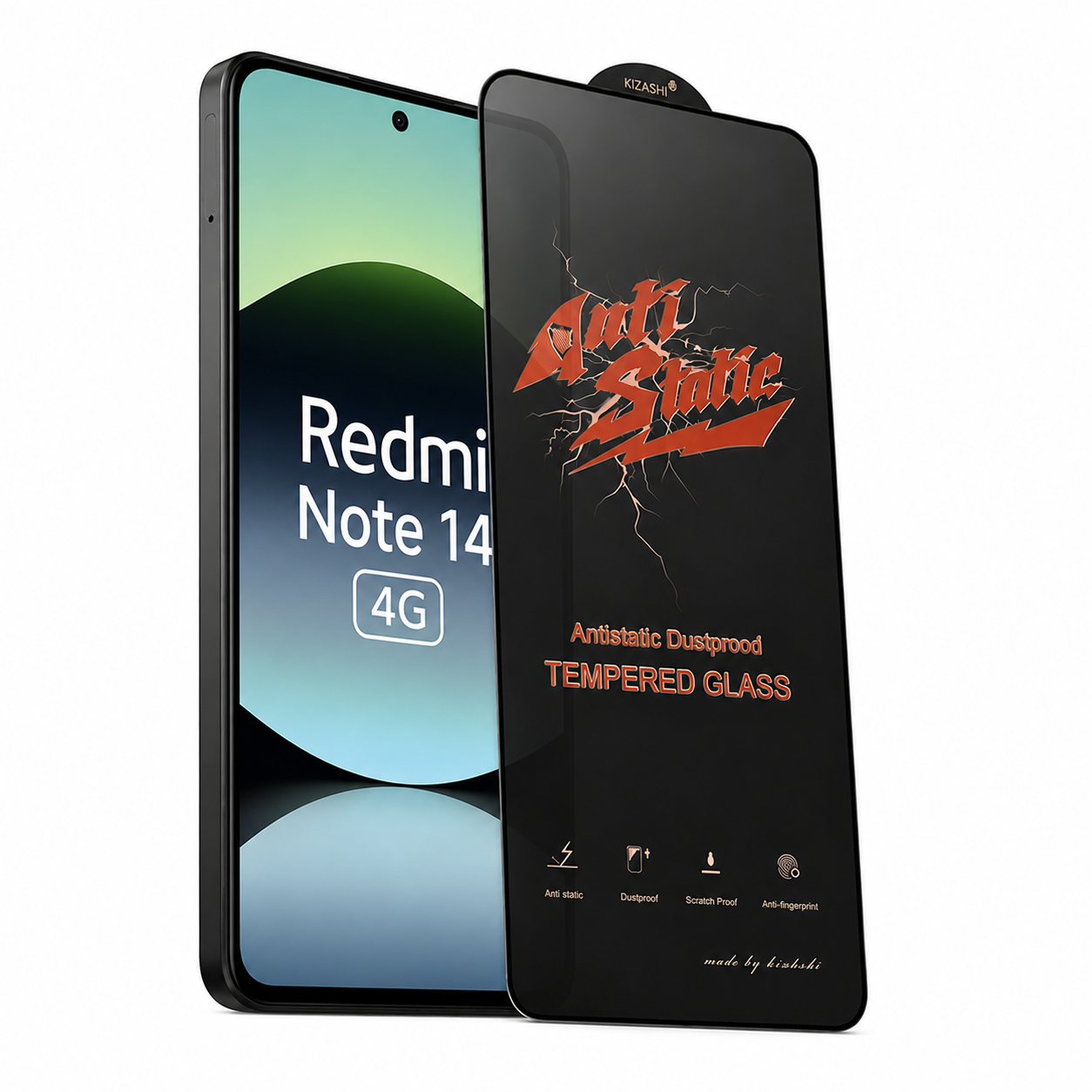 گلس (محافظ صفحه) کیزاشی Anti Static ویژه Redmi note14 4G
