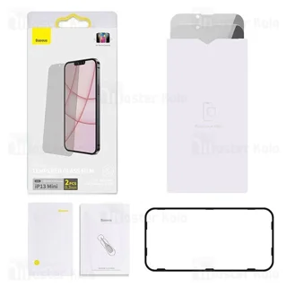 پک 2تایی گلس حریم شخصی تمام صفحه آیفون Apple iPhone 13 Mini Baseus Anti-Spy Glass Film - تصویر 2